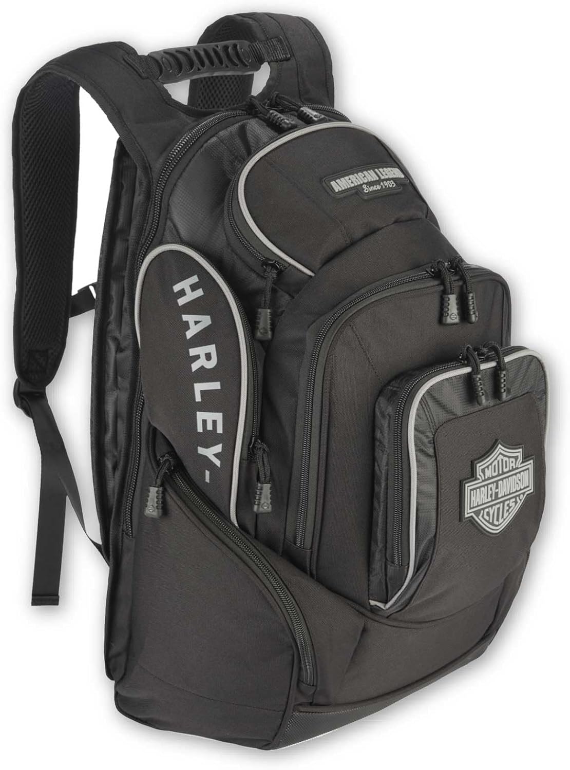Harley-Davidson Rugged High-Density Polyester 'Legend' Backpack - Black