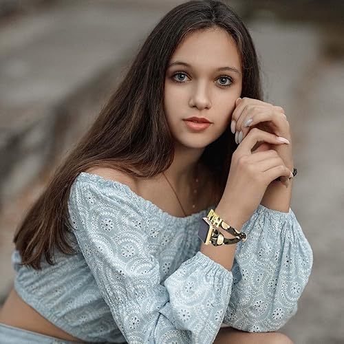 Miniatura 6 de Leopard Leather Bands Compatible with Apple Watch Band 49mm 45mm 44mm 42mm 38mm 40mm 41mm Women Men,Letter Charms Double Tour Boho Wrap Bracelet