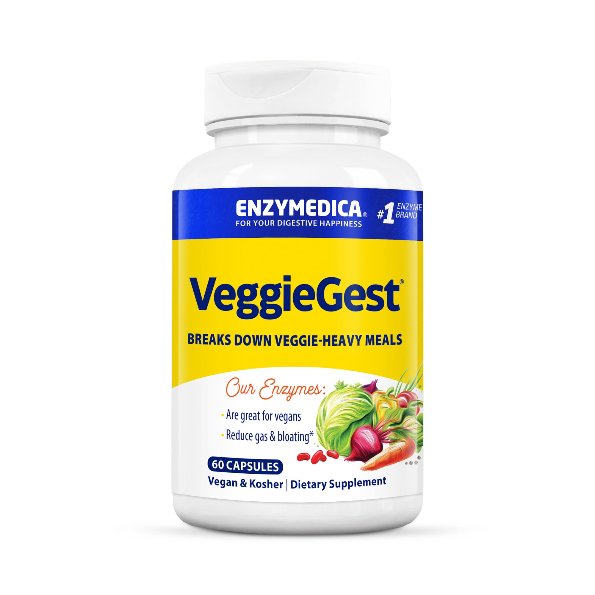 Enzymedica, VeggieGest (Formerly Gastro), 60 Capsules