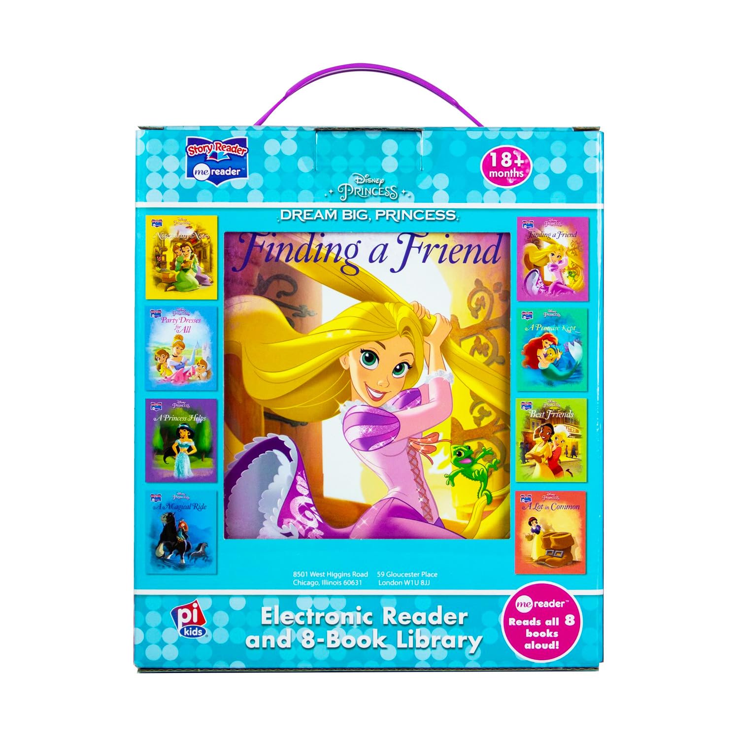 Disney Princess Me Reader Electronic Reader - Confezione da 8 libri per bambini, con adesivi Ariel, Belle, Cenerentola, More Plus | Disney Princess Early Learning Toys