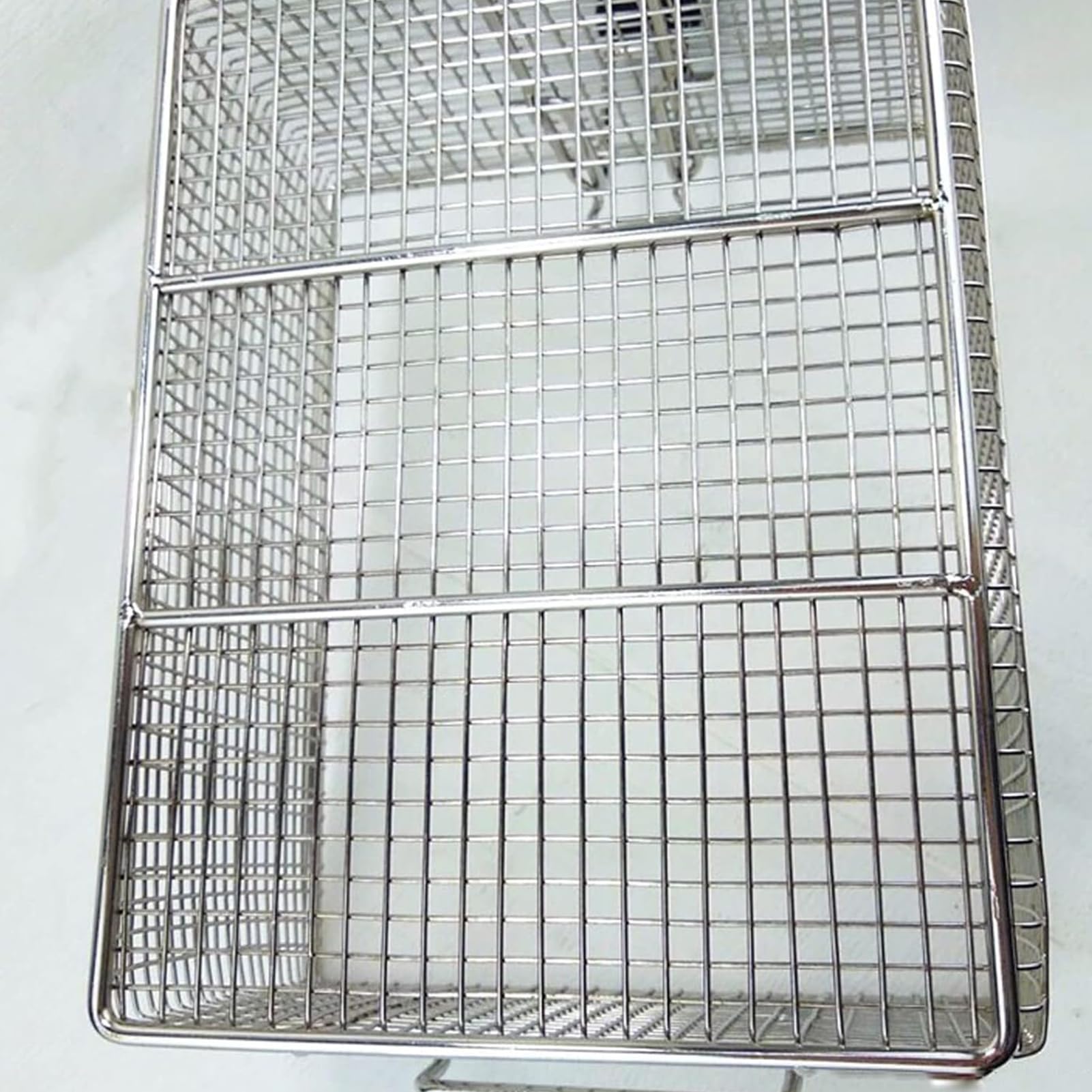 Cesta para freidora de acero inoxidable para cocina a gas y eléctrica, calidad comercial, ideal para uso en restaurantes.