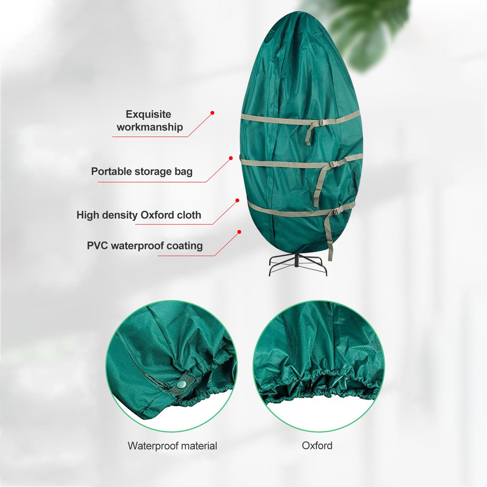 Firlar Künstliche Weihnachtsbaum-Abdeckung, Weihnachtsbaum-Segeltuch-Aufbewahrungshülle, Tasche, Baum-Aufbewahrungstasche, Aufbewahrung für Künstlichen Weihnachtsbaum, Schützt vor Staub,(L)