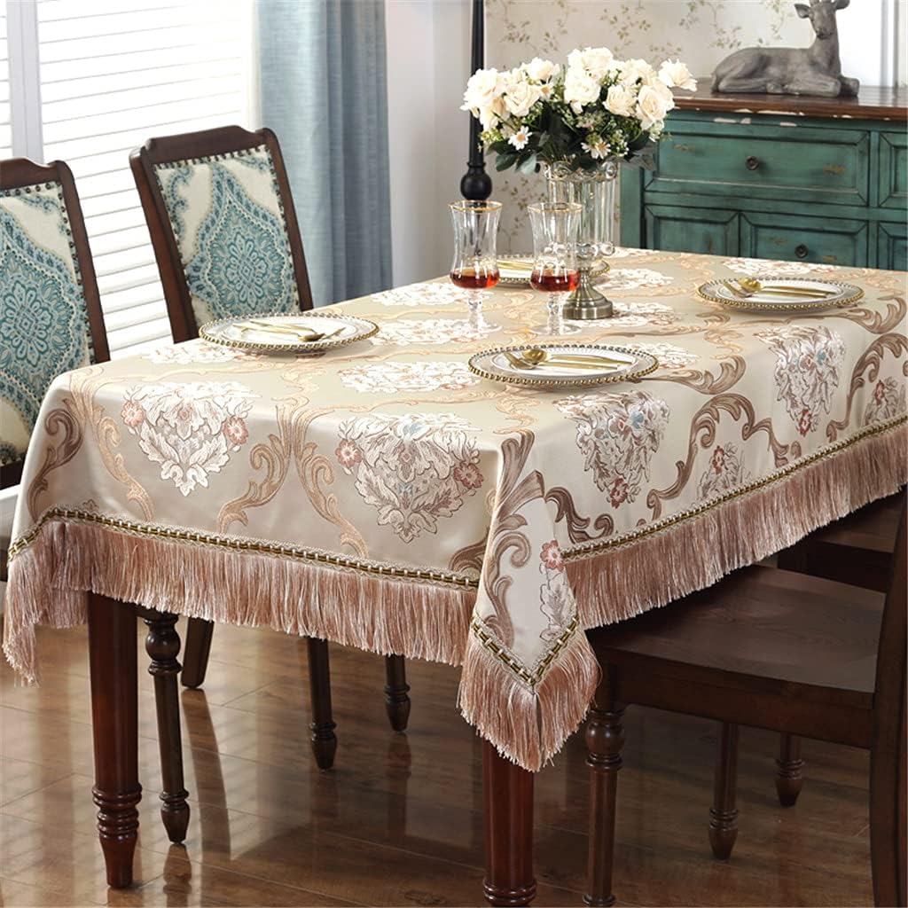 Thick European-Style Tablecloth Tablecloth Square Tablecloth Tea Table Dust-Proof Multi-Purpose Cover Towel(160 * 250cm)