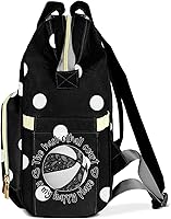 Vista 2 de Mochila de pañales de baloncesto con nombre, bolsa multifunción de gran capacidad para mamá, papá, unisex, niño y niña, Diseño 1, Mochilas Daypack