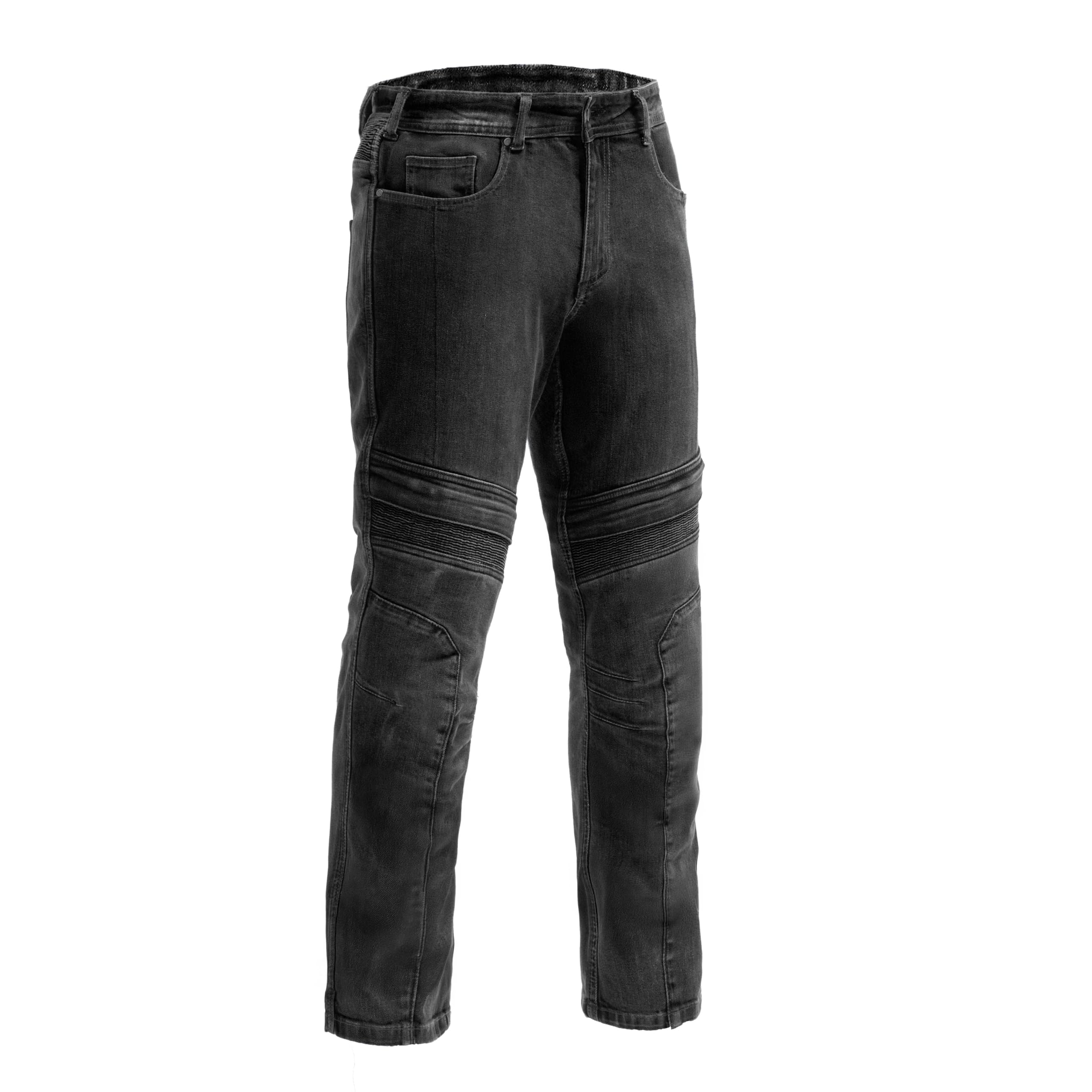 BROGER Maverick Vaqueros de Moto Pantalones de Moto Hombre | Denim | Forro de Fibra aramida | Protectores de Rodilla y Cadera de Nivel 1 | Nivel de protección AA | Slim Fit