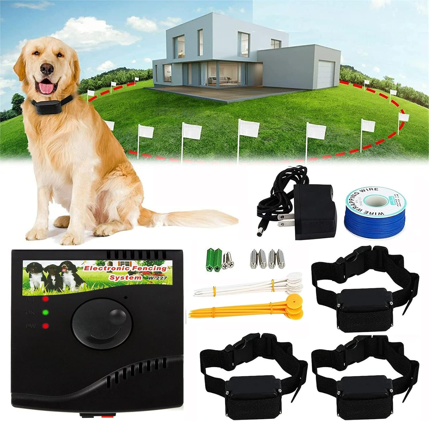 SXDDHZX Electric Dog Fences, Underground Electric Pet Containment System, Waterproof