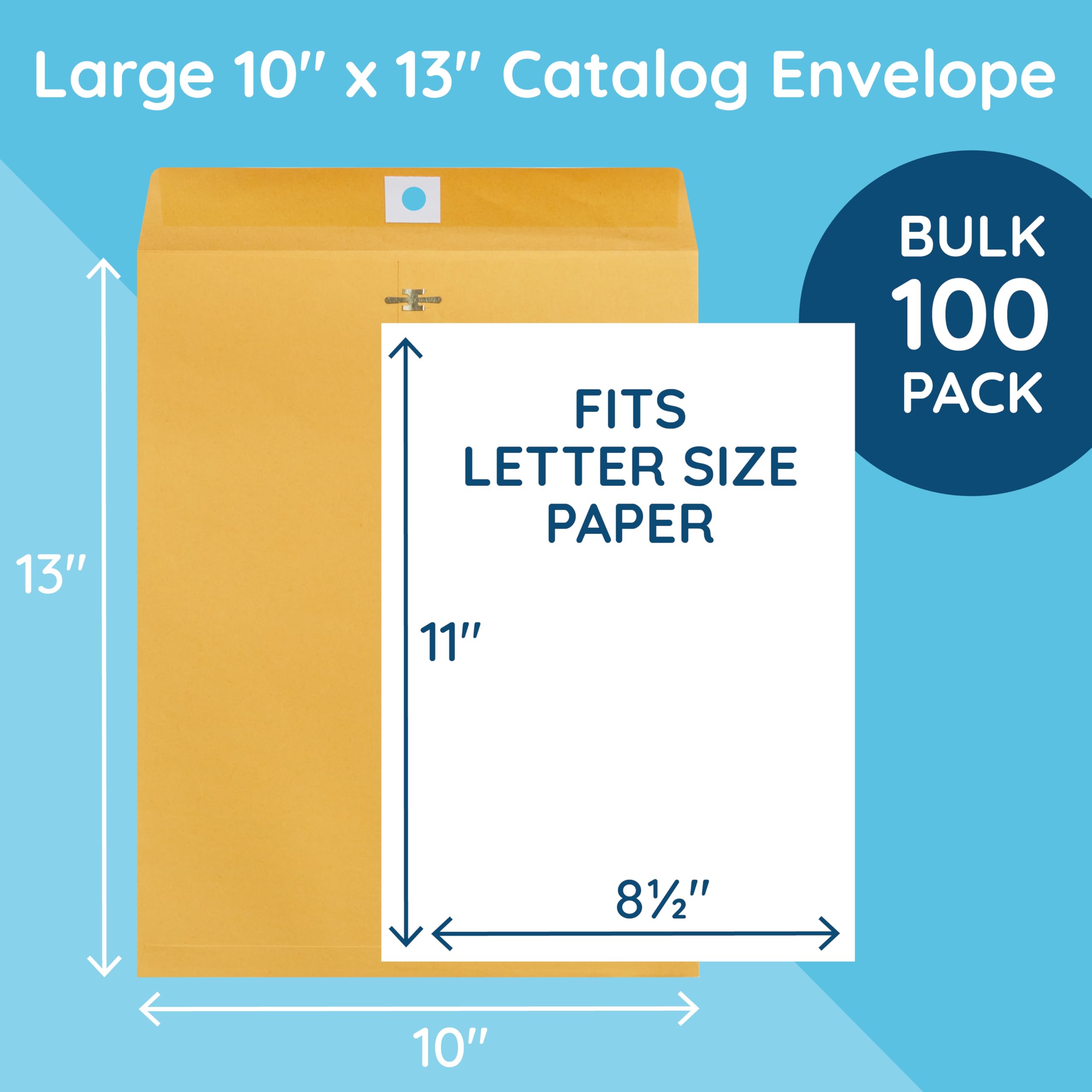 Amazon.com : Blue Summit Supplies 100 10” x 13” Clasp Envelopes