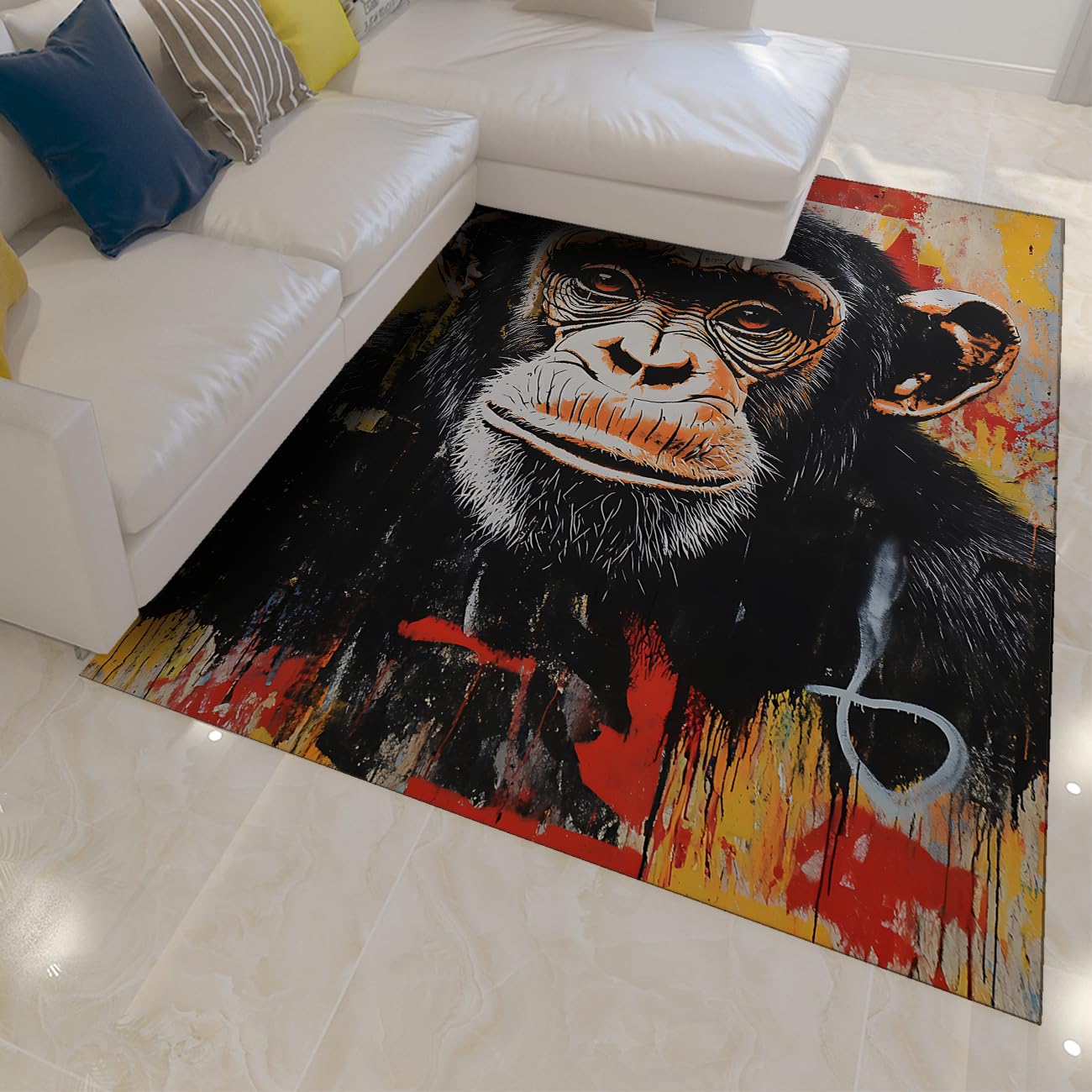Tapis vintage doux 100x150cm non perte pour bureau et grand salon