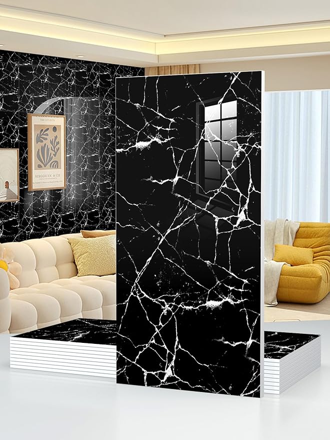 10pcs Marble Peel and Stick Waterproof Shower Wall Panels, Peel and ...