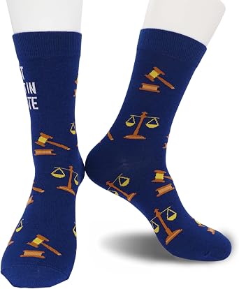I Put The Lit in LitigateFunny Lawyer Socks Gifts for Birthday, Christmas, Law School Graduation, etc.