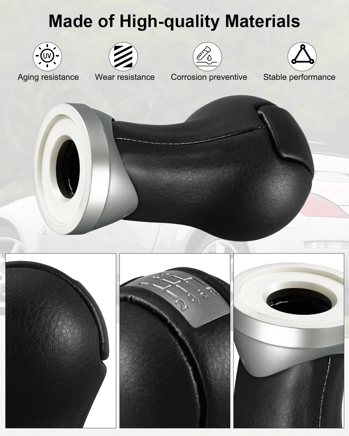 Gear Shift Knob Compatible with Nissan 350Z 2003-2009 Infiniti G35 2003-2007 for Manual Transmission 6 Speed, Shift Knob Lever Replace 32865-CD00A 32865-AM803 32865-CD000 32865-CD005 32865-AM802