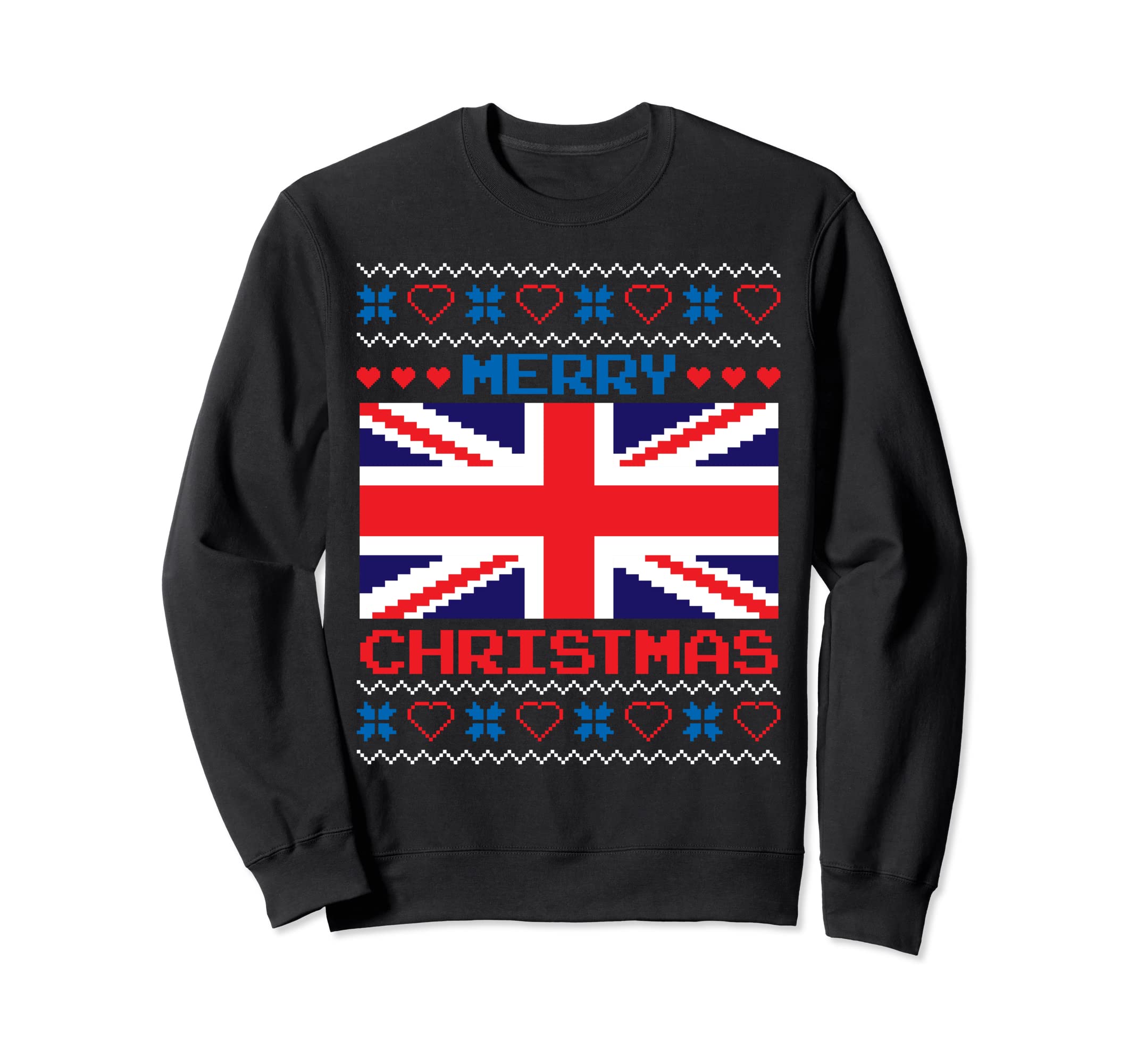 Uk Flag Christmas Teeugly Sweater Union Jack Flag Uk England