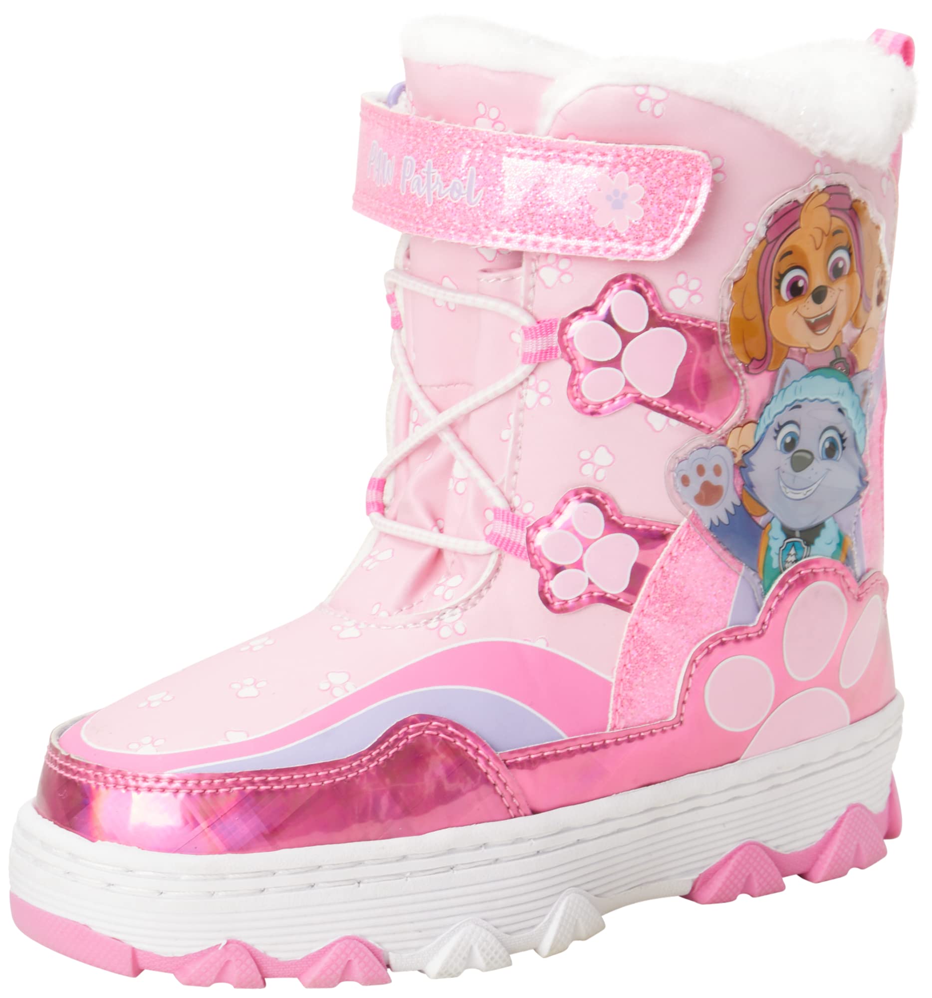 Josmo Girls Paw Patrol Winter Boots girls - Water Resistant Fleece Lined Insulated Snow Boots (6T-12)