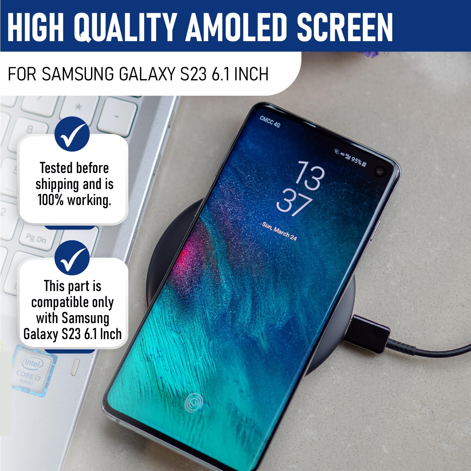 Lavender Frame] for Samsung Galaxy S23 6.1 inch AMOLED Screen