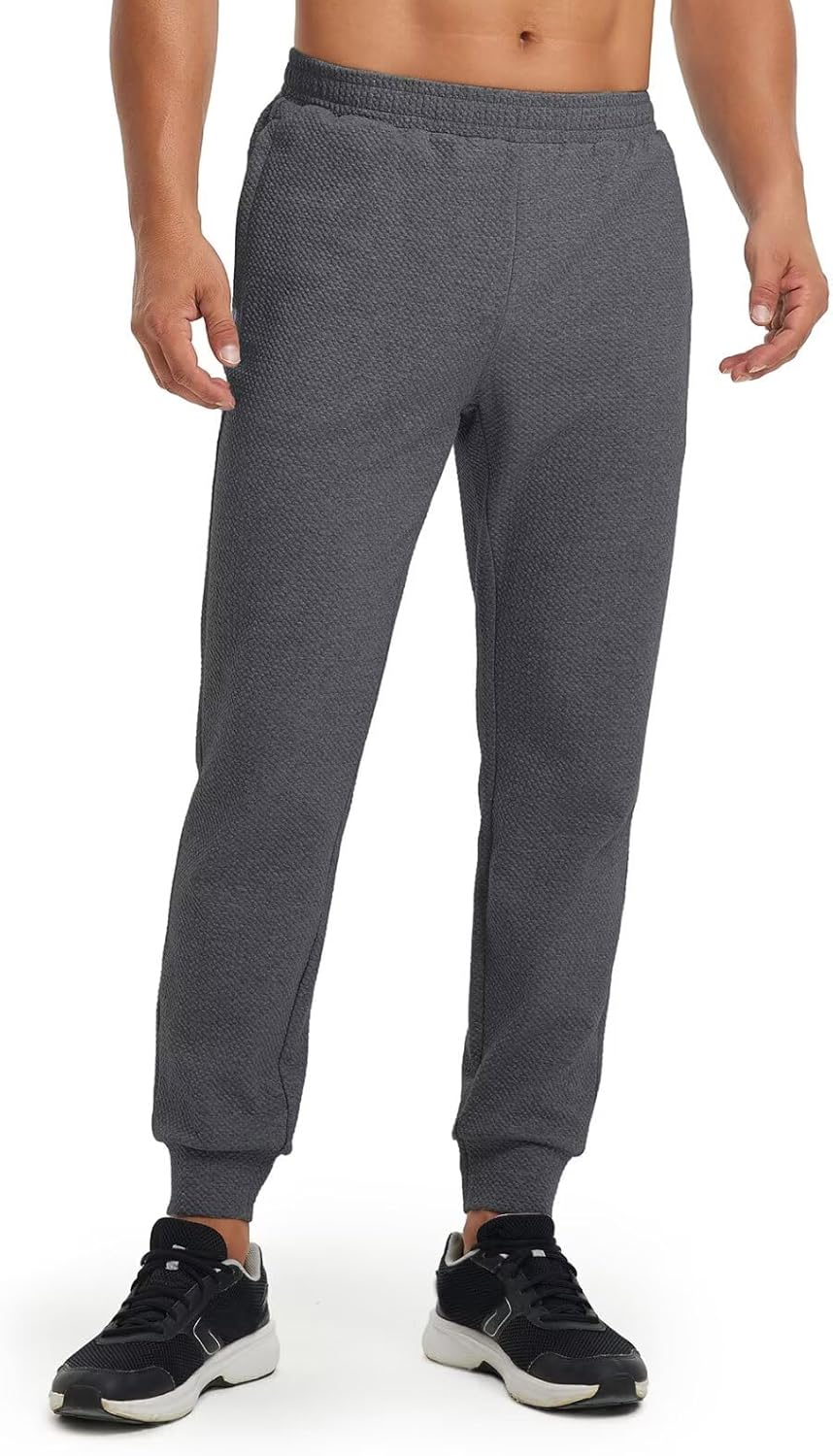 M MAELREG Mens Joggers with 4 Zipper Pockets Moisture Wicking Winter Heather Casual Athletic Joggers Sweatpants for Men - Image 2