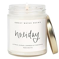 Vista 42 de Sweet Water Decor Sugar Cookies Candle - Sugar Cookies, Vanilla, and Buttercream Scented Soy Christmas Candles and Decor for Home - 9oz. Clear Jar