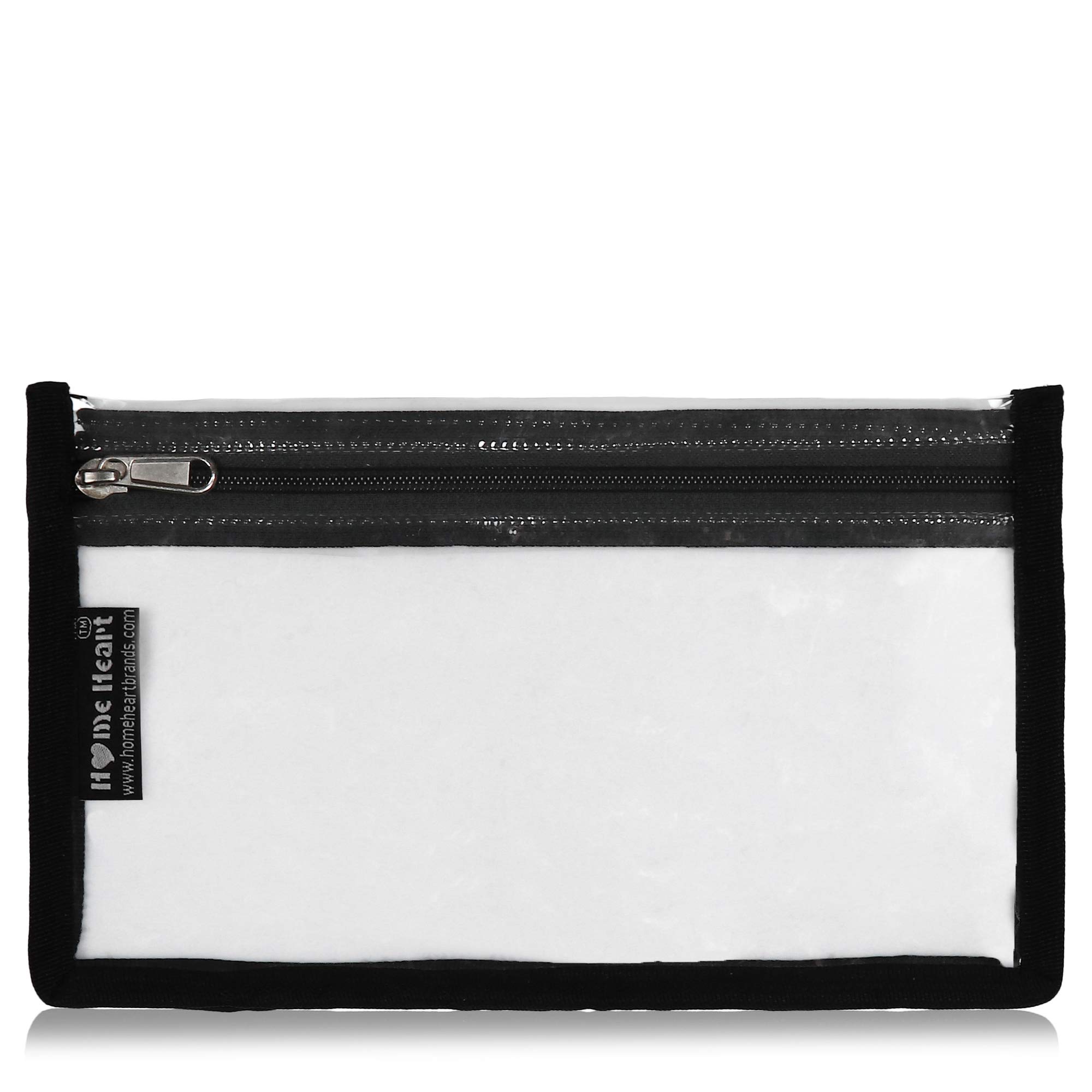 HOME HEART Brands Multi-Purpose Water Resistant Clear PVC Organizer Bag Pouch with Zipper Closure 1 Pack Size 6"x10"-picture-54