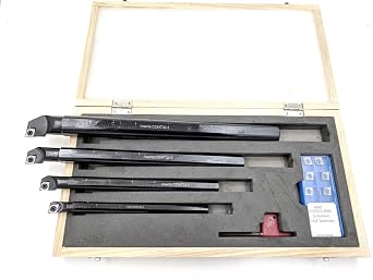 Accusize Sclcr Indexable Boring Bar Set, 1/2, 5/8, 3/4, 1 for Aluminum