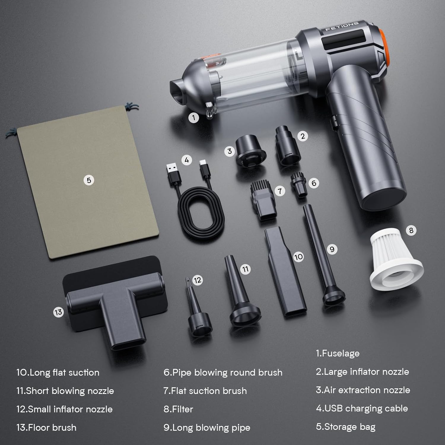 Handheld Car Vacuum Cordless,3 Suction Modes,Portable Mini Cordless Cleaner with 19000pa Suction Power,Type-C Charge,Handheld Vacuum for Car,Home,Office