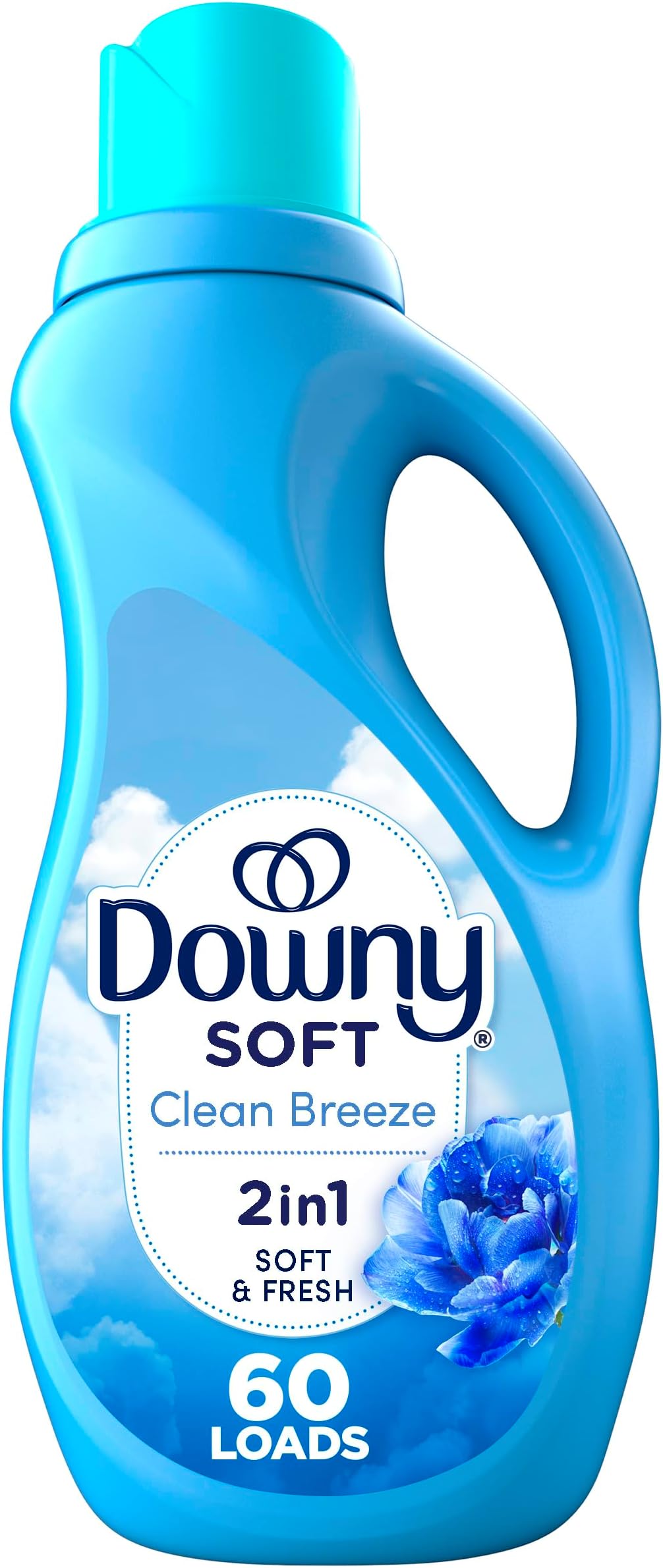DownyUltra Laundry Liquid Fabric Softener (Fabric Conditioner), Clean Breeze, 44 fl oz, 60 Loads