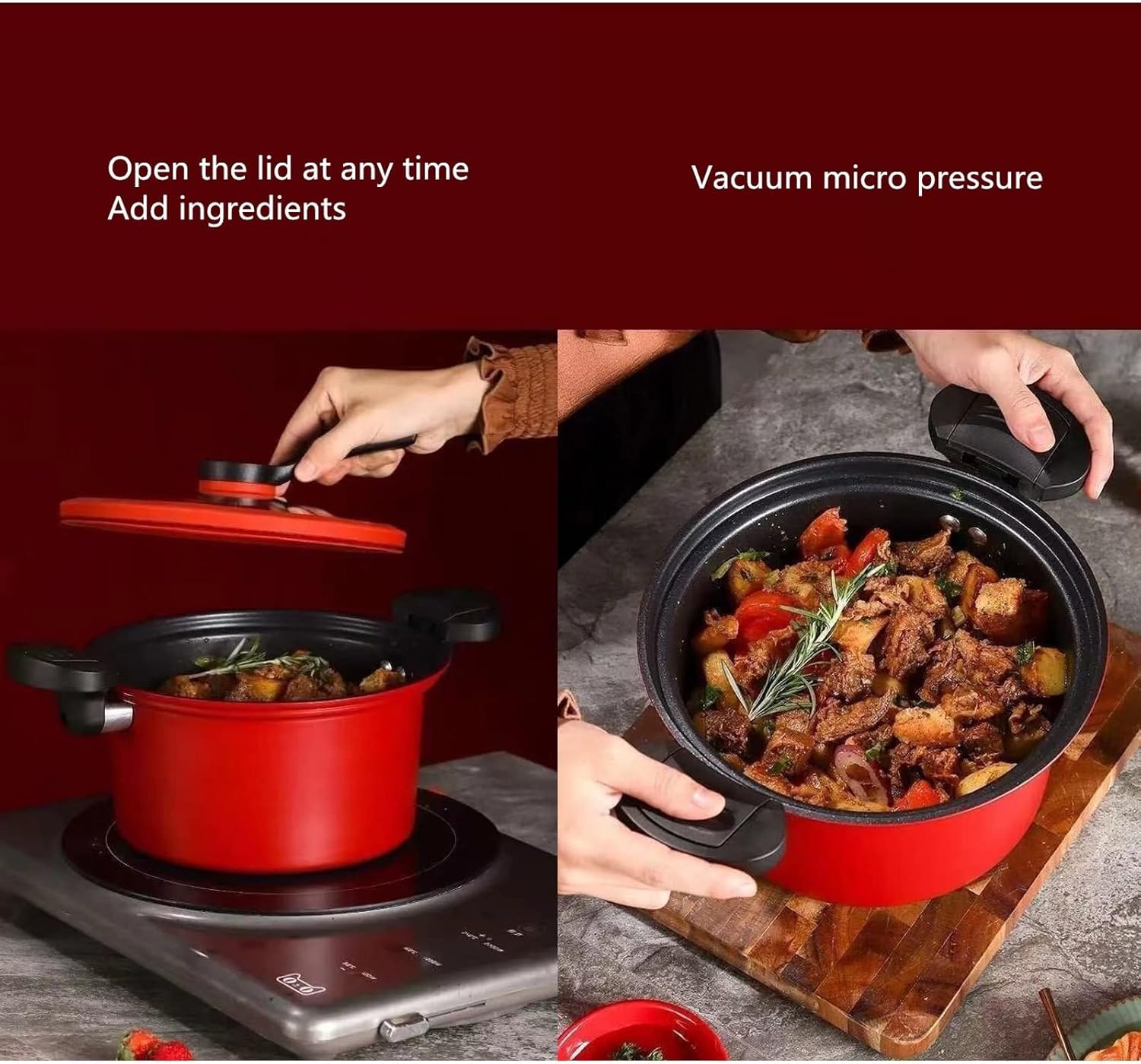 3.5L Pressure Cooker Micro Pressure Cooker Stew Pot Soup Meat Pot Rice Cooker Non-Stick Cooking Pots Kitchenware for Gas Stove