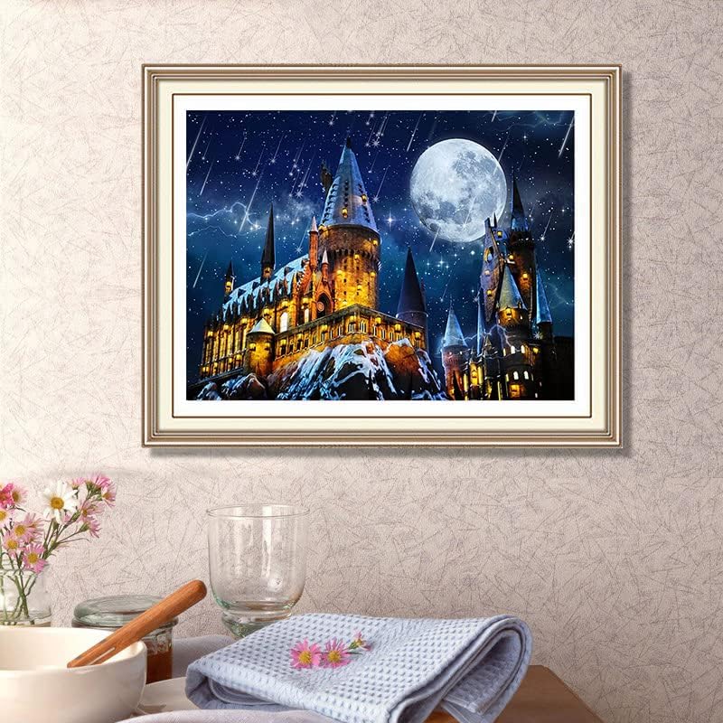 Miniatura 2 de KTHOFCY Kits de pintura de diamantes 5D para adultos y niños, cielo estrellado bordado de punto de cruz, pinturas de diamantes de imitación de