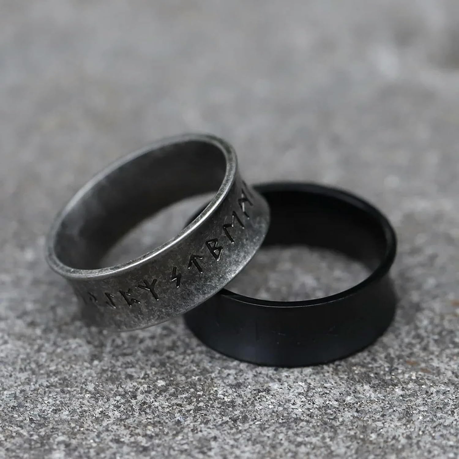 New Men's Rings Retro Odin Viking Rune Ring Amulet Jewelry Gift Vintage image 4