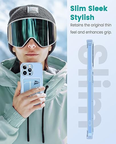 Miniatura 4 de Funda para iPhone 13 Pro Max, funda transparente para iPhone 13 Pro Max con tarjetero a prueba de golpes, delgada, compatible con iPhone 13 Pro Max,