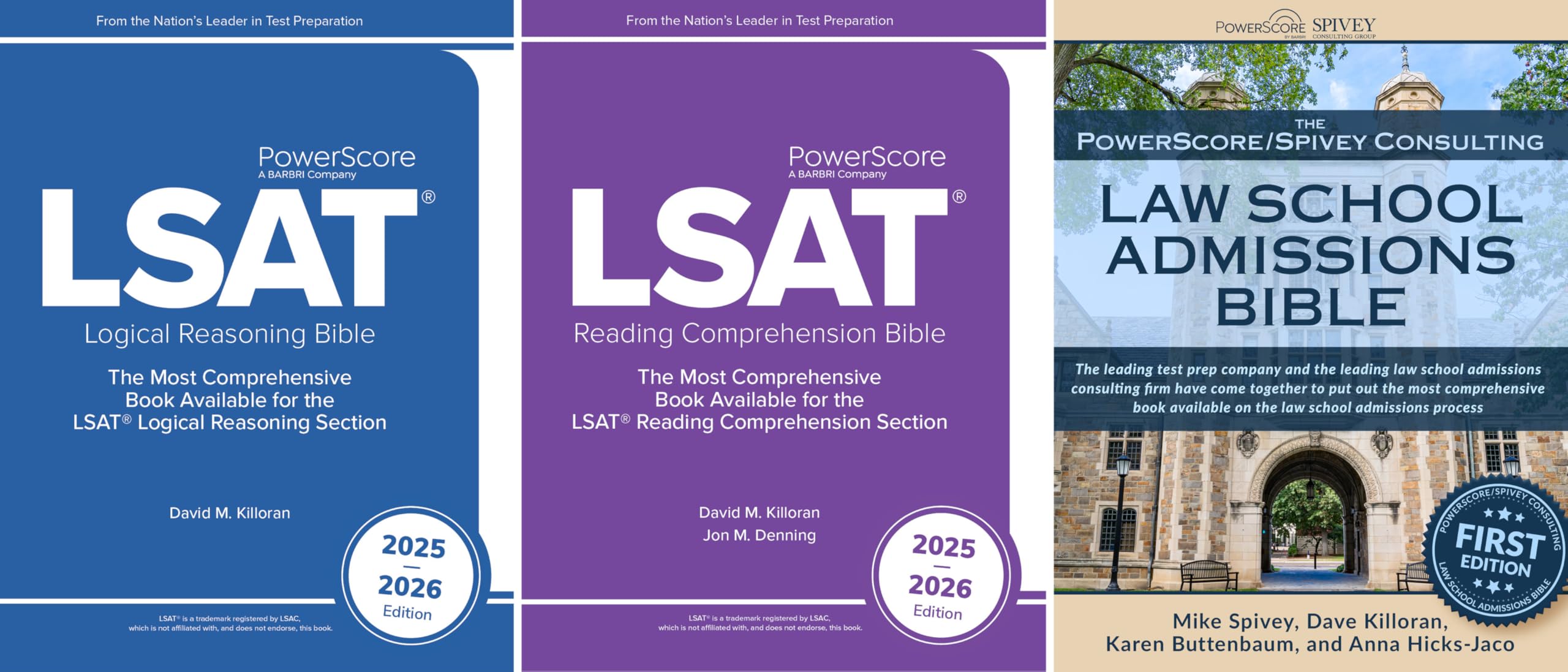Photo 1 of The PowerScore LSAT Bible Trilogy 2025-2026: Prep Strategies for Each Section of the New LSAT - Reading Comprehension, Logical Reasoning, plus Law School Application Guide