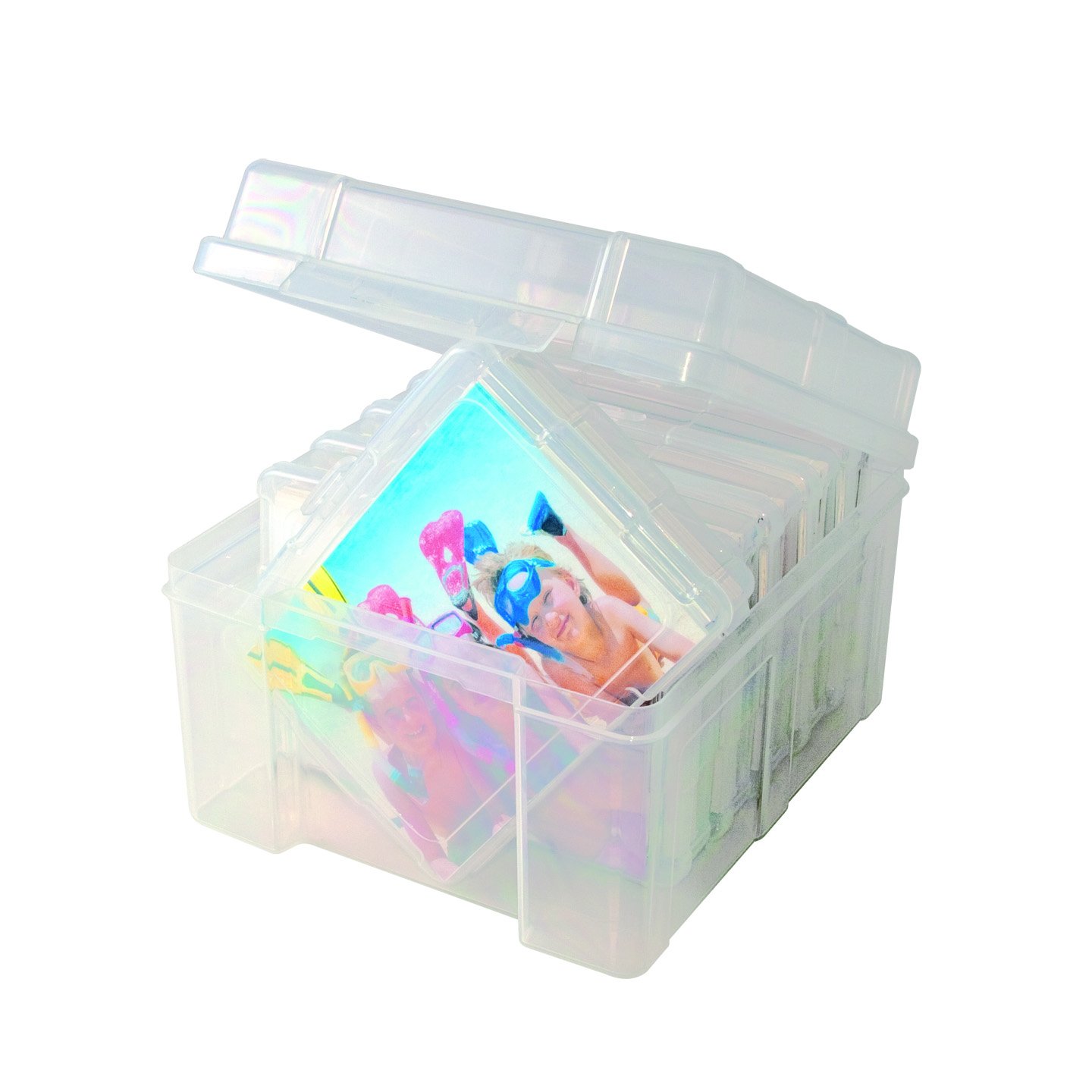 Advantus Photo Keeper Box with 6 Individual Photo Cases, Holds up to 600 Photos, Case of 6 (61989CT)