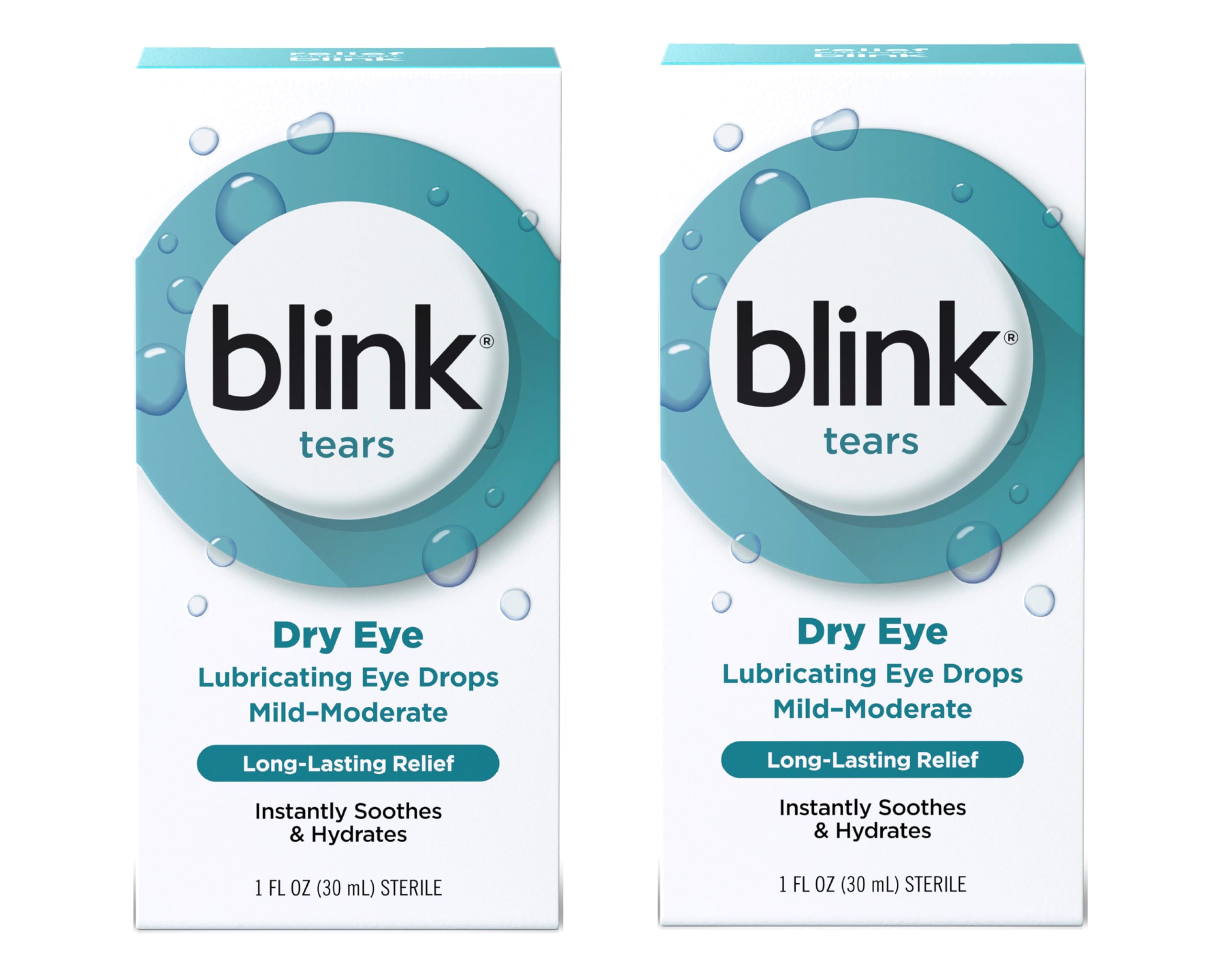 BLINK Tears Lubricating Eye Drops Long-Lasting Hydration for Mild to Moderate Dry Eyes Moisturizes Soothes with Hyaluronate 1