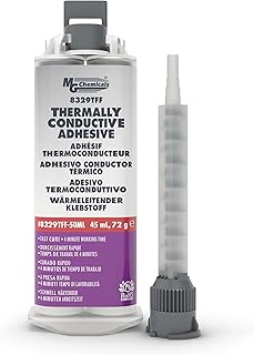 MG Chemicals 8329TFF Thermally Conductive Adhesive - Fast Cure Epoxy, 45 mL Dual Cartridge 8329TFF-50ML 72 Gram