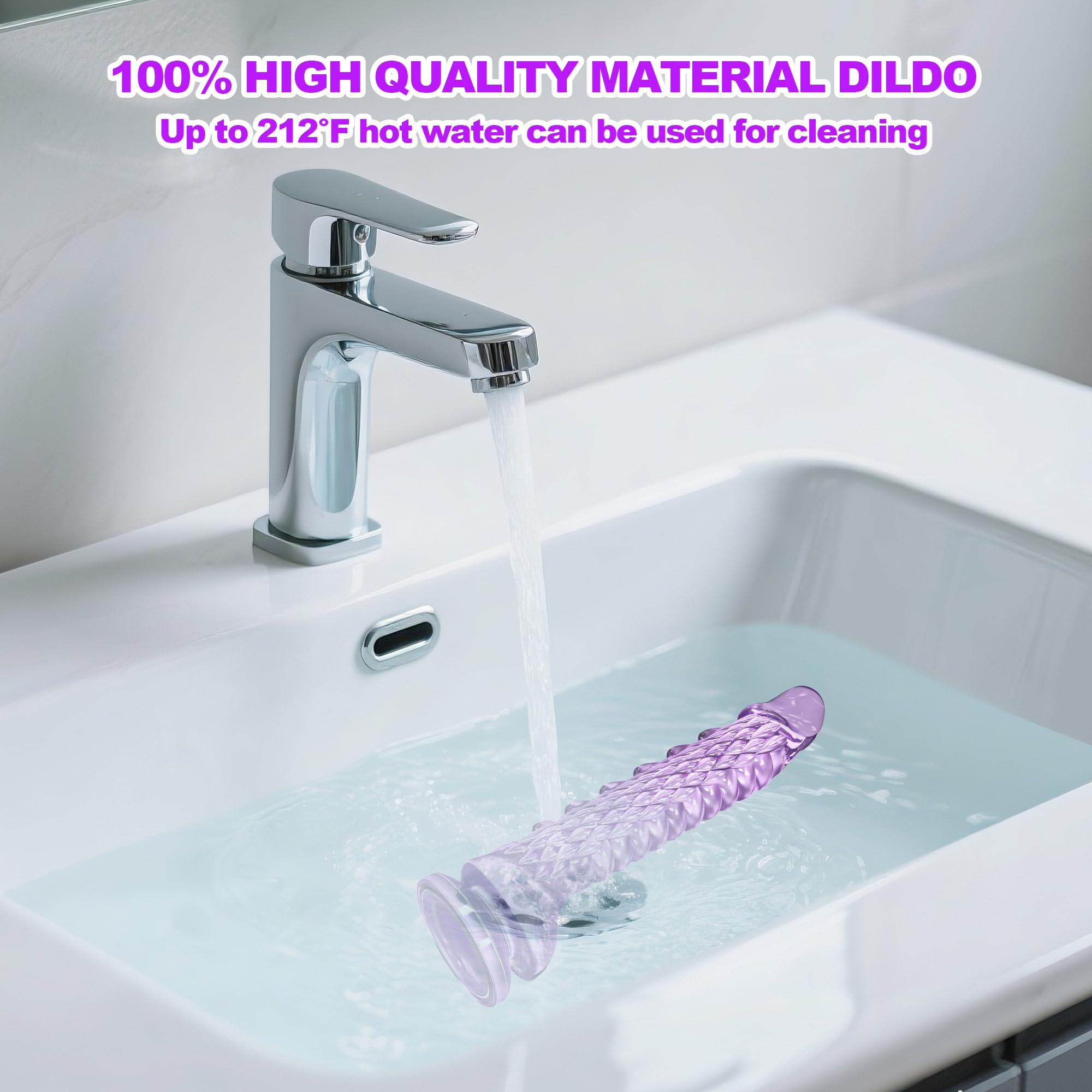 6.3 inch Dragon Dildo with Strong Suction Cup for Hands-Free Play,Realistic Monster Dildo Anal Plug Prostate Massager Adult Sex Toys for Vaginal G-Spot and Anal Prostate Purple: 6.3 Inch Purple