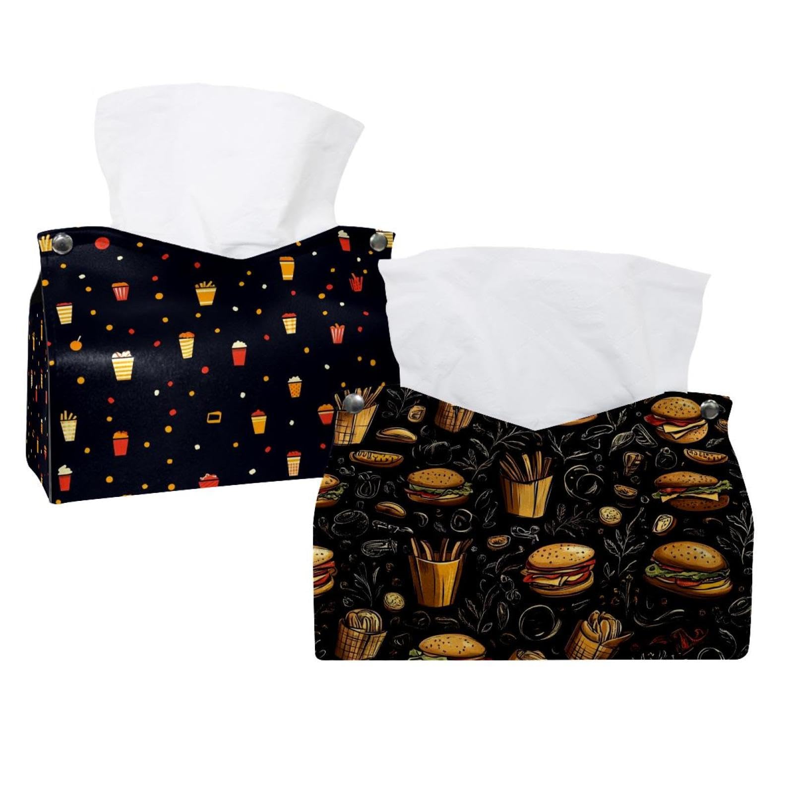 Boîtes à mouchoirs Fast Food lot de 2 distributeurs pour salle de bain