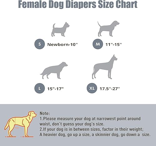 Miniatura 3 de wegreeco Pañales lavables para perras, pañales altamente absorbentes para perras en celo, período, incontinencia o micción excitable (paquete de 3),
