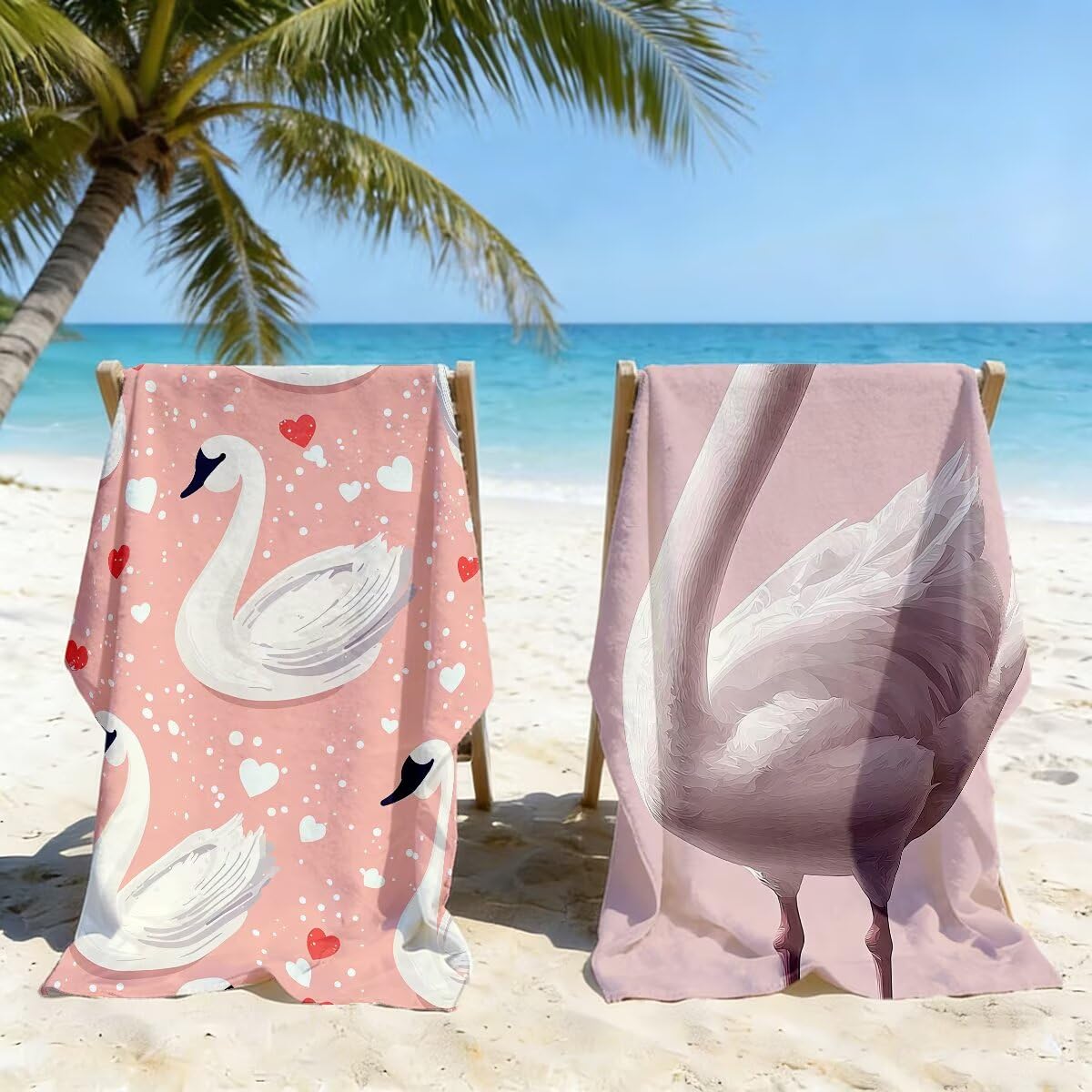 Toalla Playa 80x160 cm, Toalla Gimnasio Microfibra Secado Rapido, Juego de 2 Antiarena Toallas de Playa, Ligera Compacta Toallas Microfibra Grande para Viaje, Regalo Hombre Regalo Mujer (Océano) -4115
