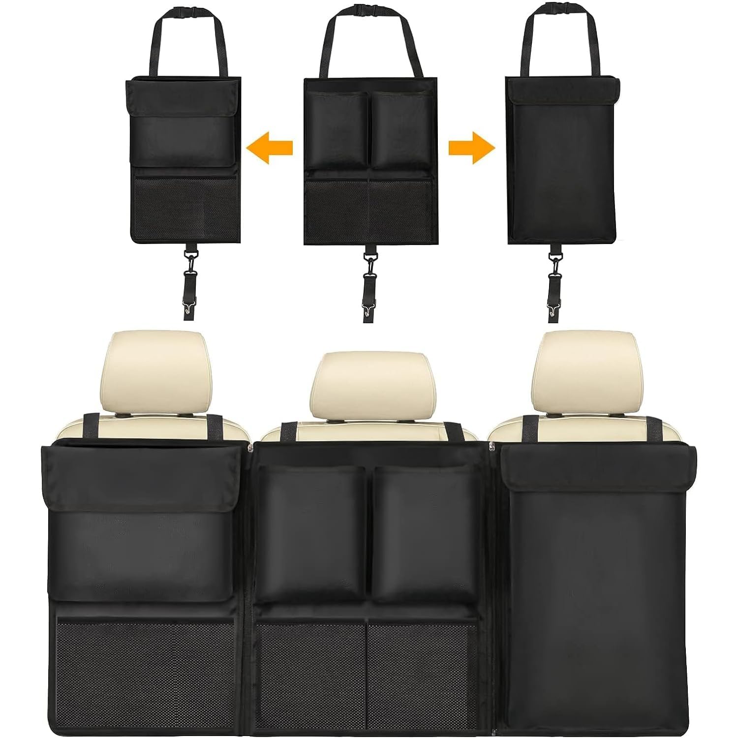 X spring Car Boot Organiser, Detachable Multi-Pocket car trunk organizer with lid, Car Hanging Trunk Organizer, Water-Proof Durable trunks storage organizers All Kinds of Cars