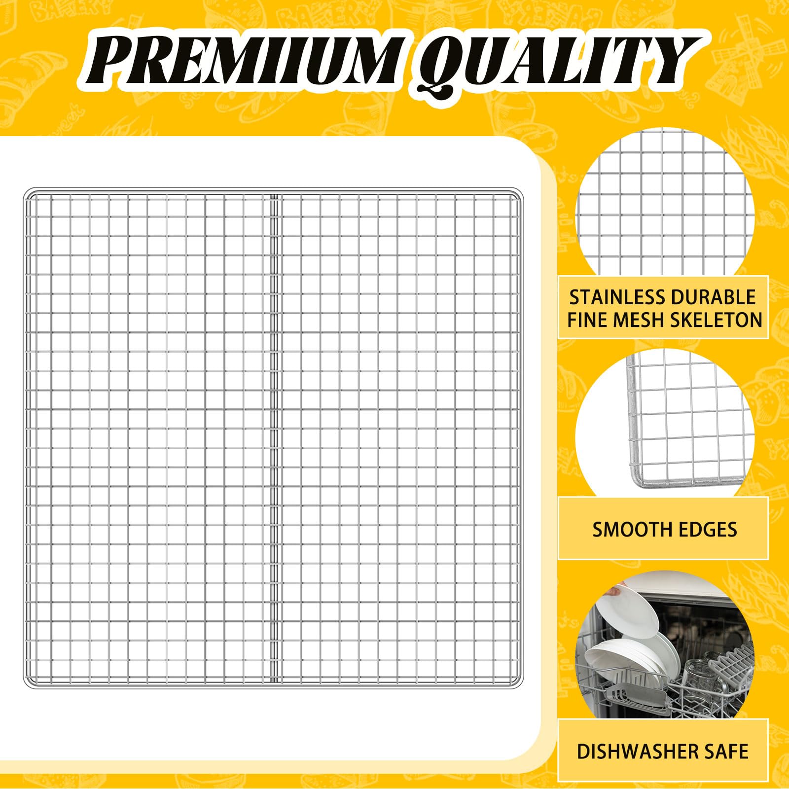 4 piezas de 13.5 x 13.5 pulgadas pantalla de freidora de acero inoxidable accesorios para freidora rejilla de freidora 5