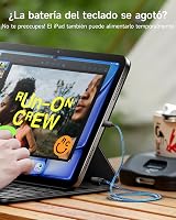 HOU iPad 10. és 11. Generáció Billentyűzet Tok Mágneses Tartóval, Bluetooth Kapcsolat, Fekete Műbőr, Vékony Dizájn 9