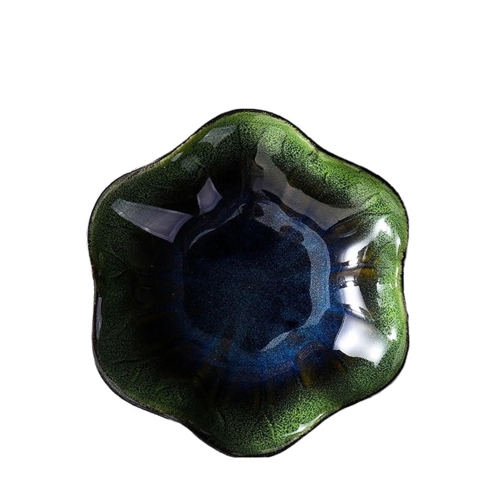 QXBFNDC Ceramic Jewelry Dish Ceramic Lotus Leaf Shaped Jewelry Tray - Decorative Ring Dish Organizer For Vanity, Bathroom & Home Decor(Color 7)