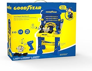 Good Year Pretend Play Take Apart Engine Repair Workbench Set for Kids - 78 Pcs Mechanic Car Fun Engine Toy for Children Age 3+ by Red Toolbox