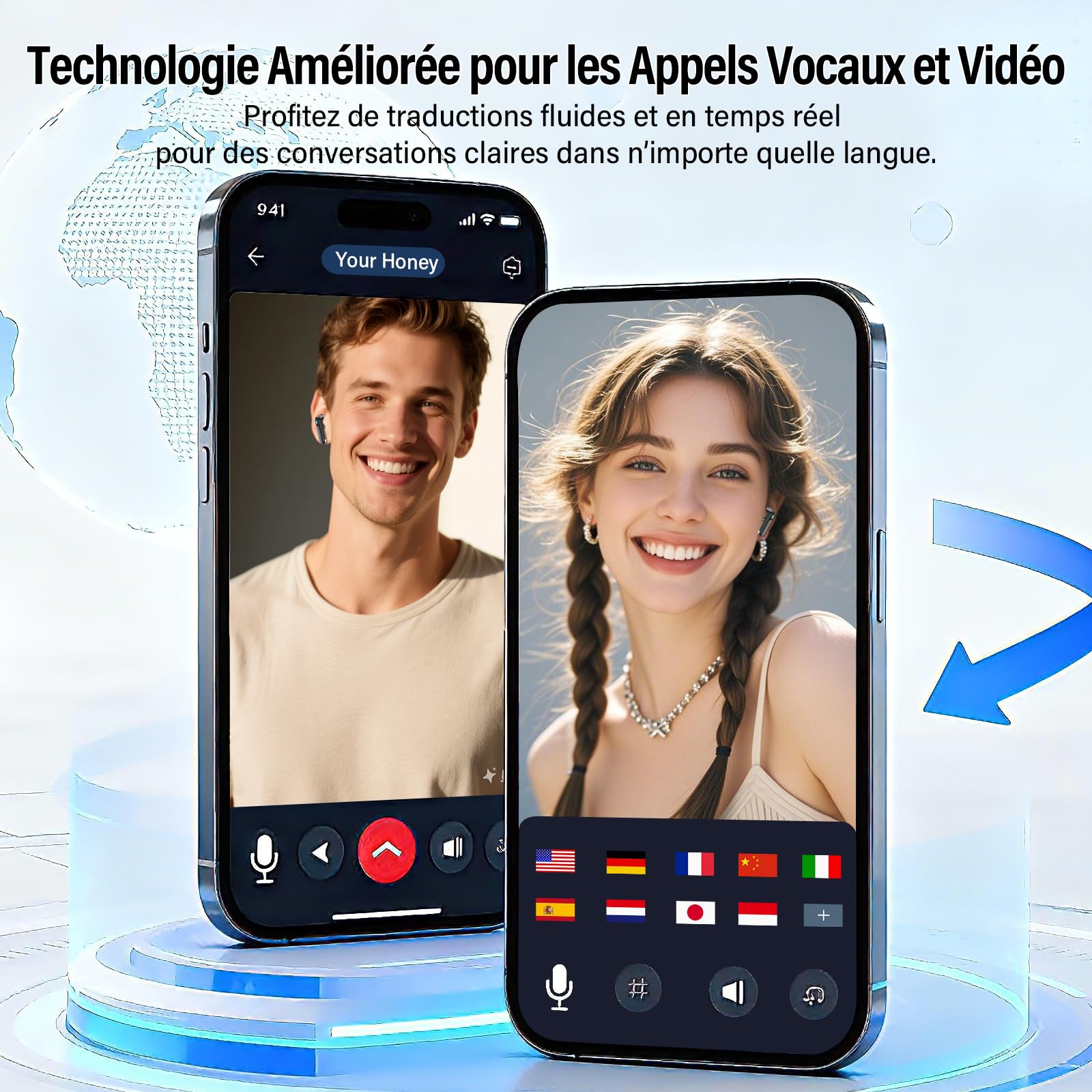 Traducteur Instantané AI Écouteur