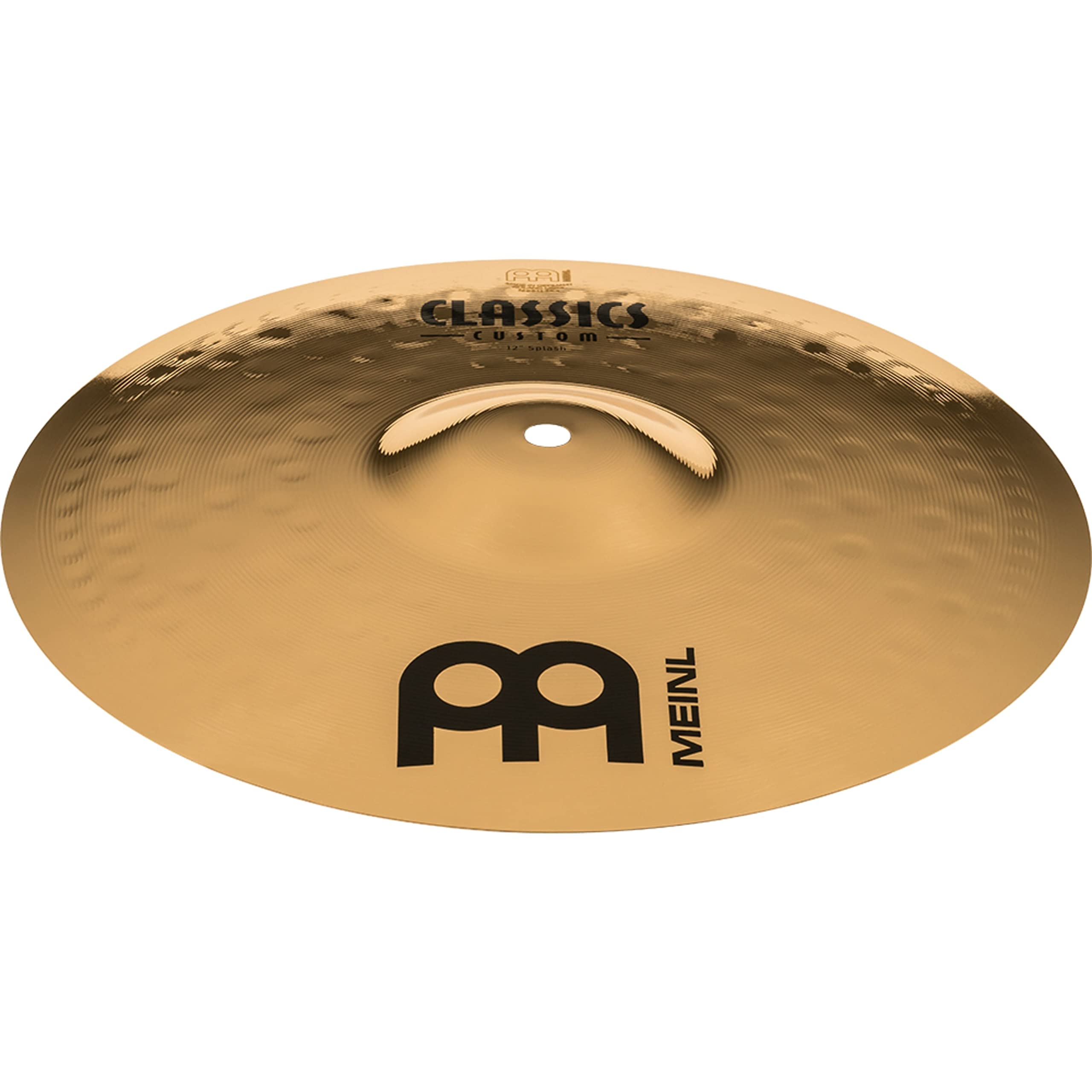 Meinl Cymbals Classics Custom Brilliant Splash — 12 Zoll (Video) Schlagzeug Becken (30,48cm) B12 Bronze, Brilliantes Finish (CC12S-B)
