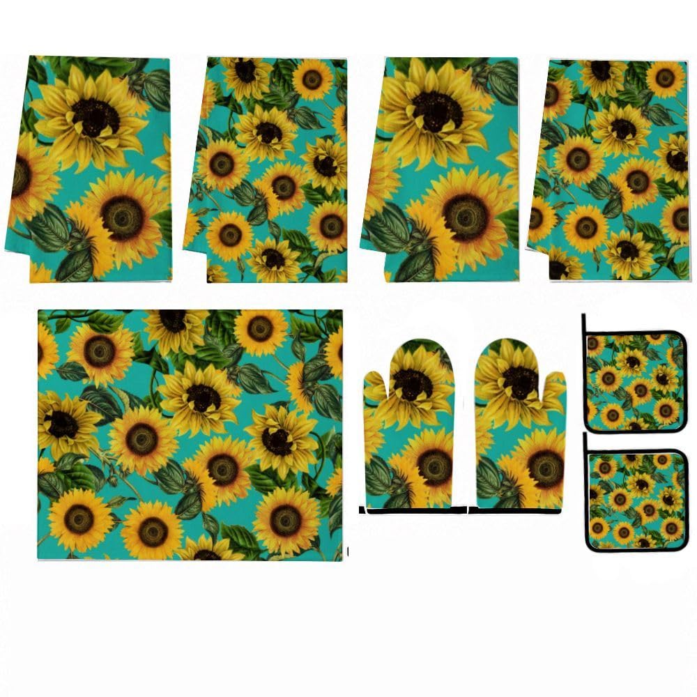 9PCS Bella Girasole 2 Cucina Decor e Accessori Set