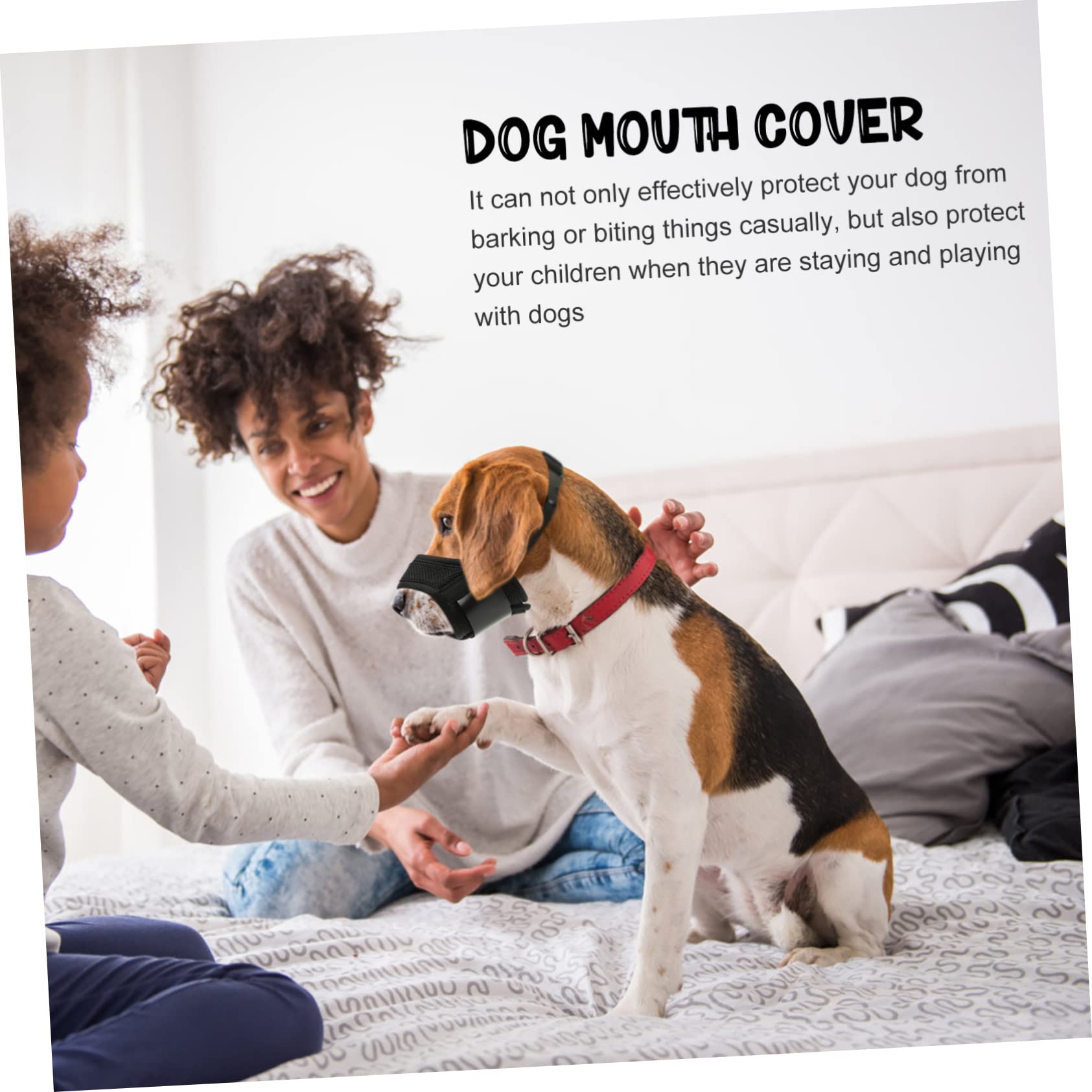 Beaupretty 5pièces Muselière Confortable pour Chien Respirante Anti-Morsure Et Anti-braiment Ajustable pour Chien