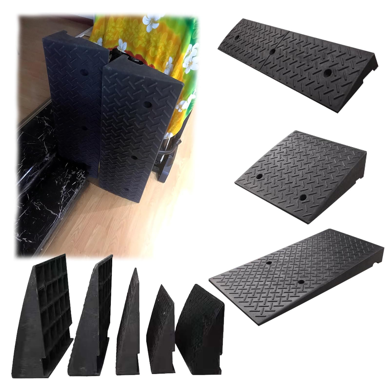 Amazon.co.jp: 段差解消スロープ ゴム製 耐荷重1t 50×100×20CM