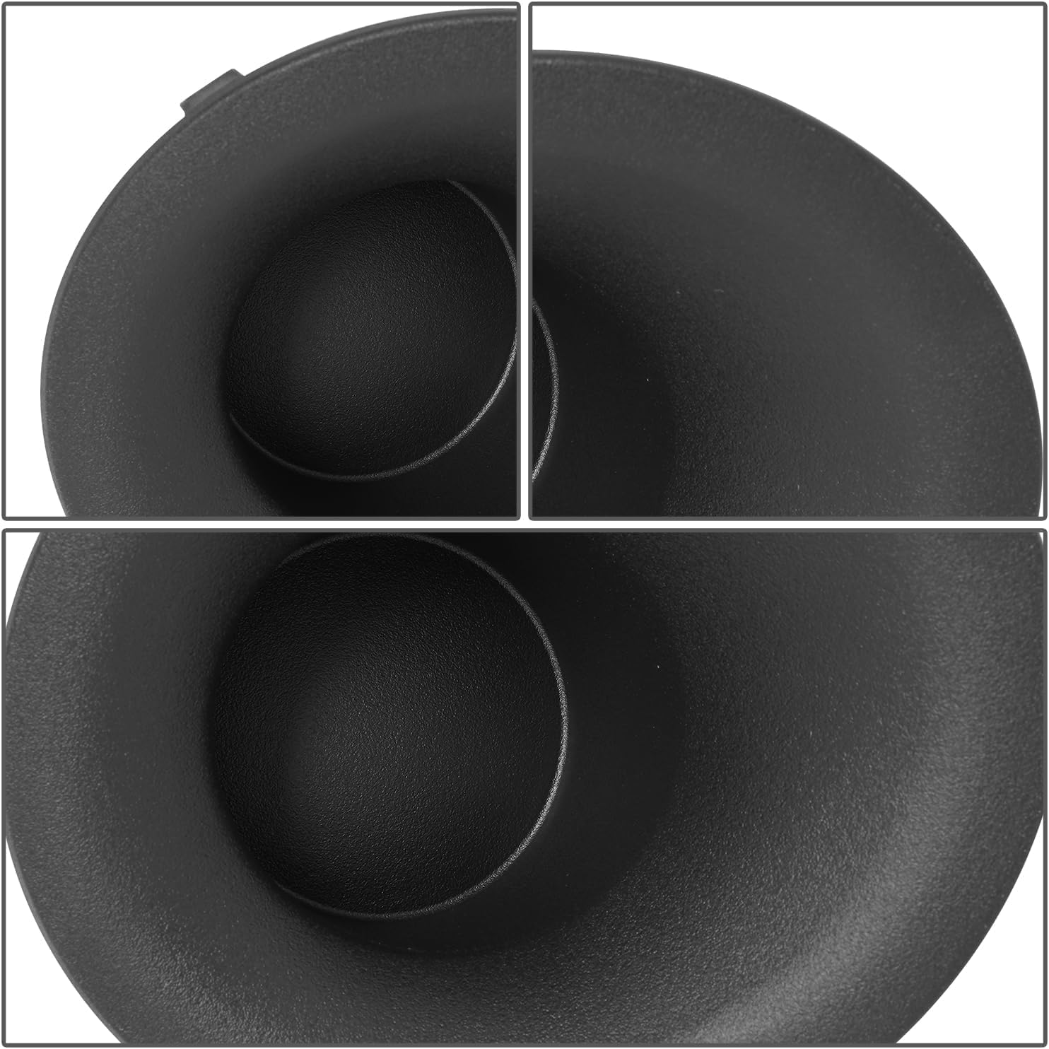 DAT AUTO PARTS Left Front Driver Side Fog Light Cover Replacement For 2015-2023 Dodge Challenger Black Textured Use For Cover w/Round Fog Hole CH1038212 68259661AA