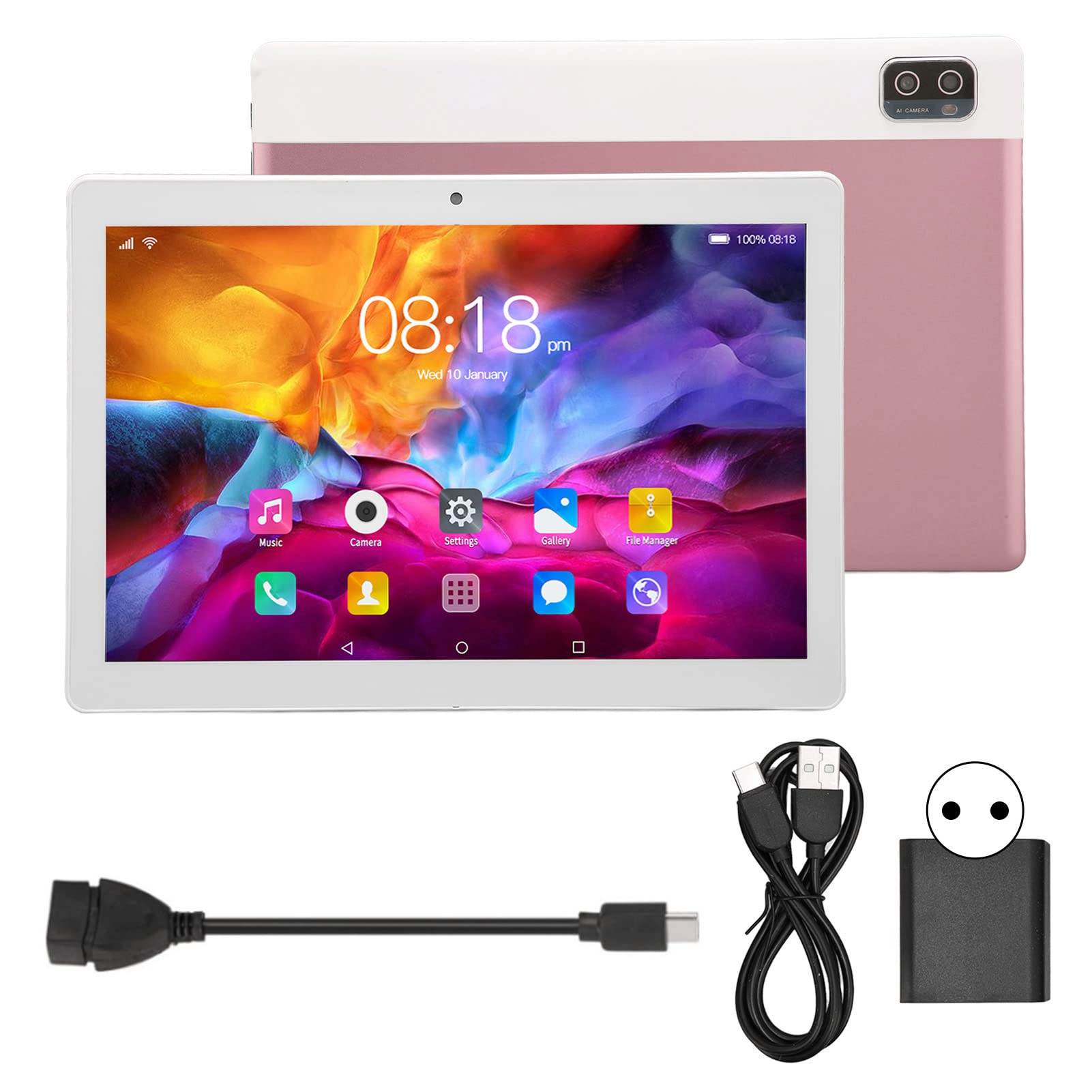 Septpenta Tablet PC 10.1, 6 GB di Memoria e 128 GB di Memoria, Processore CPU 10 Core, Display IPS con Risoluzione Ad Alta Definizione 1960 X 1080, Tablet Wi Fi 5G(Unione Europea)