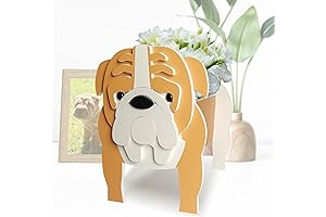 Brown English Bulldog Dog Planter: An Indoor Oasis for Your Plants and Pets