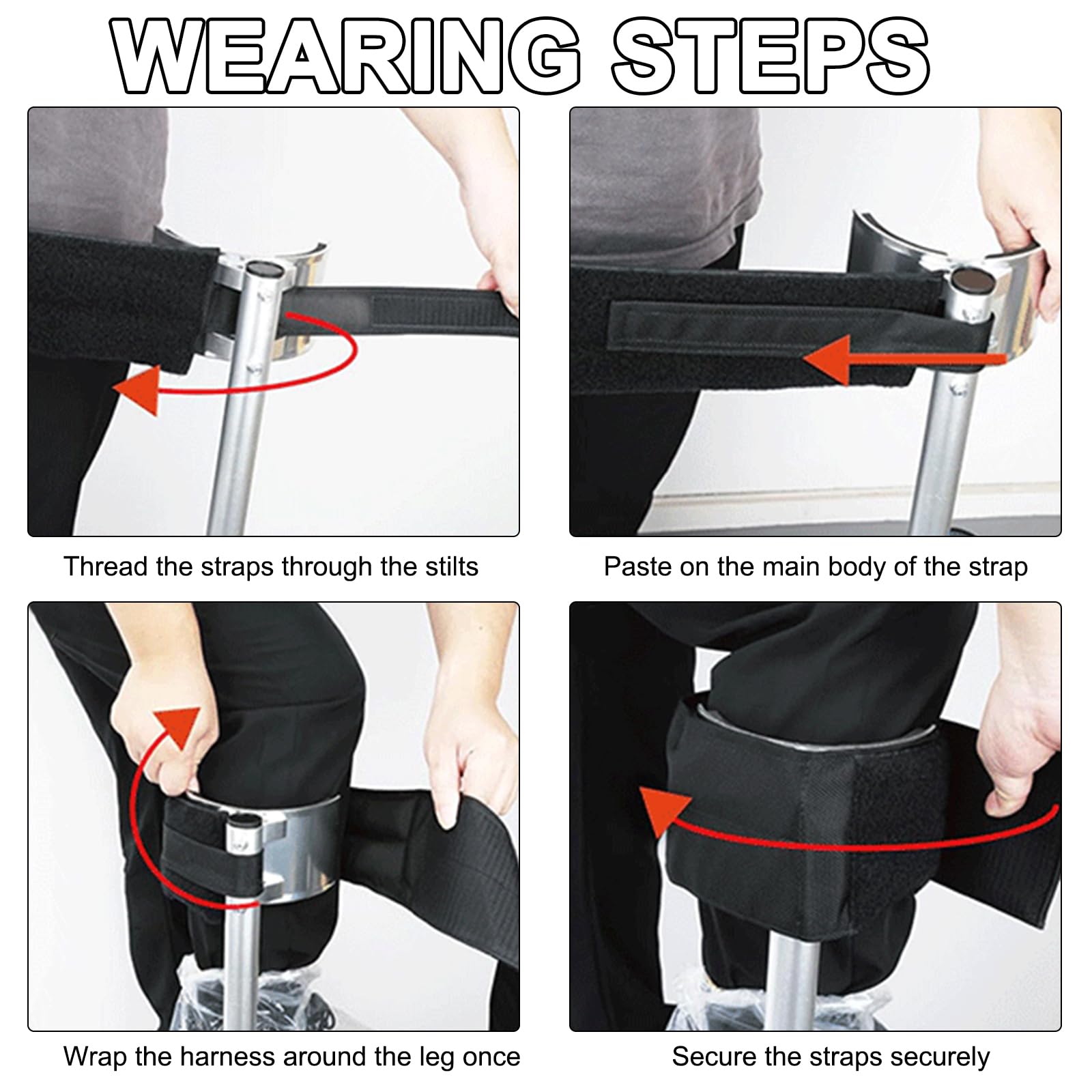2PCS Drywall Stilts Straps - Adjustable Drywall Stilts Leg Bands Straps Soft Cushion Strap, Stilts Replacement Bands - Image 3